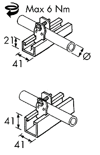 SK-I one-piece strut clamp dimensions