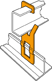 Lathers to T-Grid hanger clip application